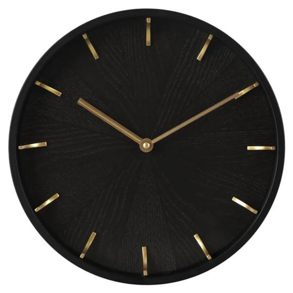 Better Homes & Gardens 11.5 Quartz Battery Modern Woodgrain Indoor Wall Clock